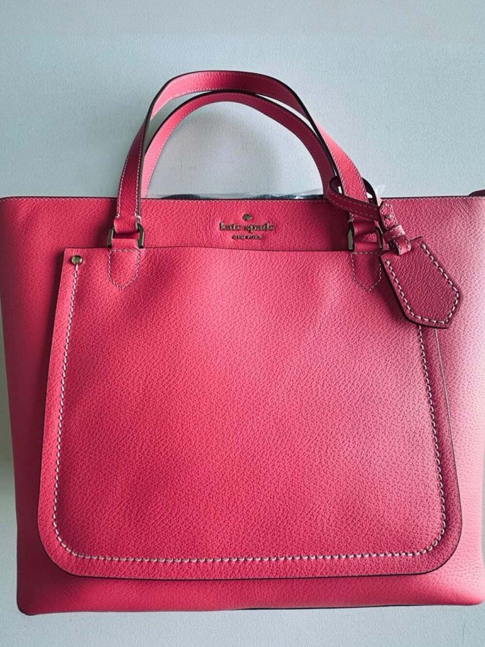 Kate Spade Thompson Kimberly Large Pink Leather Tote Shoulder Bag NWOT